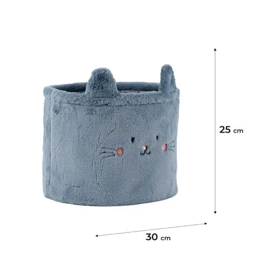 Кошик для зберігання Kite Cute Cat з вишивкою для іграшок та дрібниць м'який кошик для речей