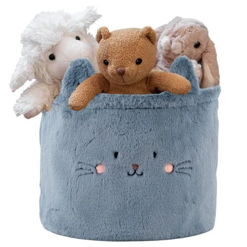 Кошик для зберігання Kite Cute Cat з вишивкою для іграшок та дрібниць м'який кошик для речей