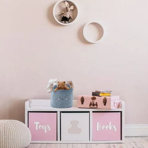 Кошик для зберігання Kite Cute Cat з вишивкою для іграшок та дрібниць м'який кошик для речей