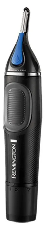 Тример Remington Nano Series Lithium для носа та вух, ААx1, 4 насадки, сталь, чорний з синім.