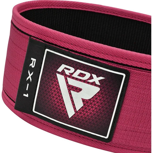 Пояс для важкої атлетики RDX Нейлон XS Рожевий