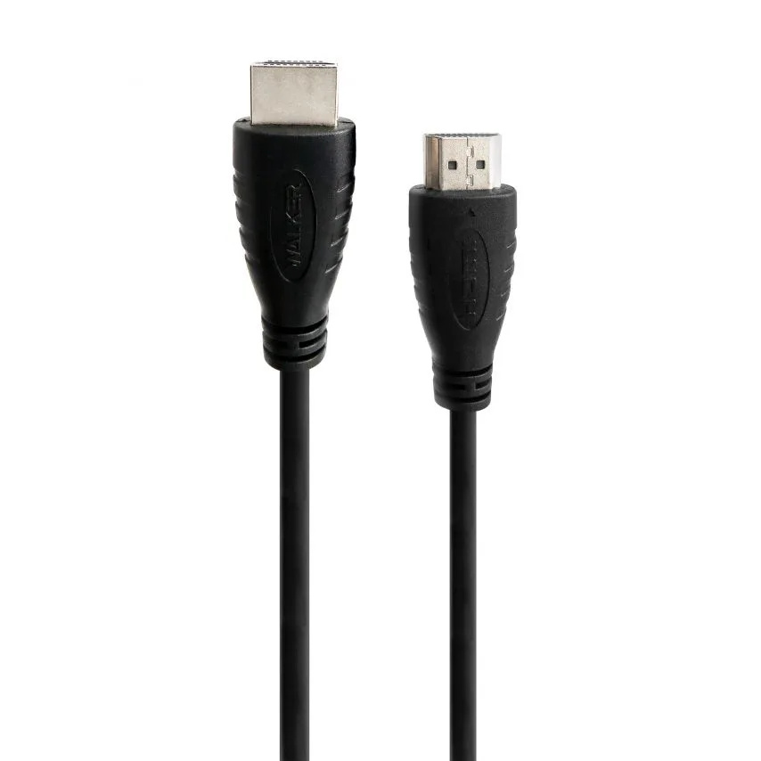 Кабель HDMI WALKER PVC 1,5м черный 4K 60Hz