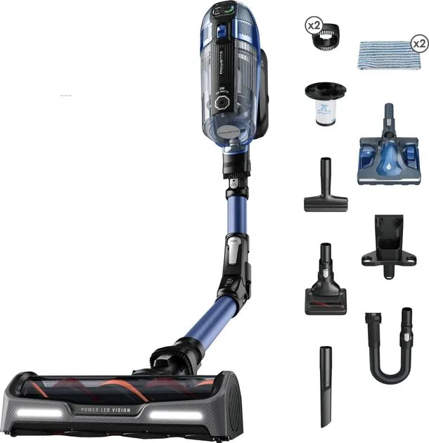 Безпровідний пилосос Rowenta Xforce Flex 14.60 Aqua, 200 Вт, для вологого прибирання, об'єм контейнера - 0.9 л, автоматичний режим