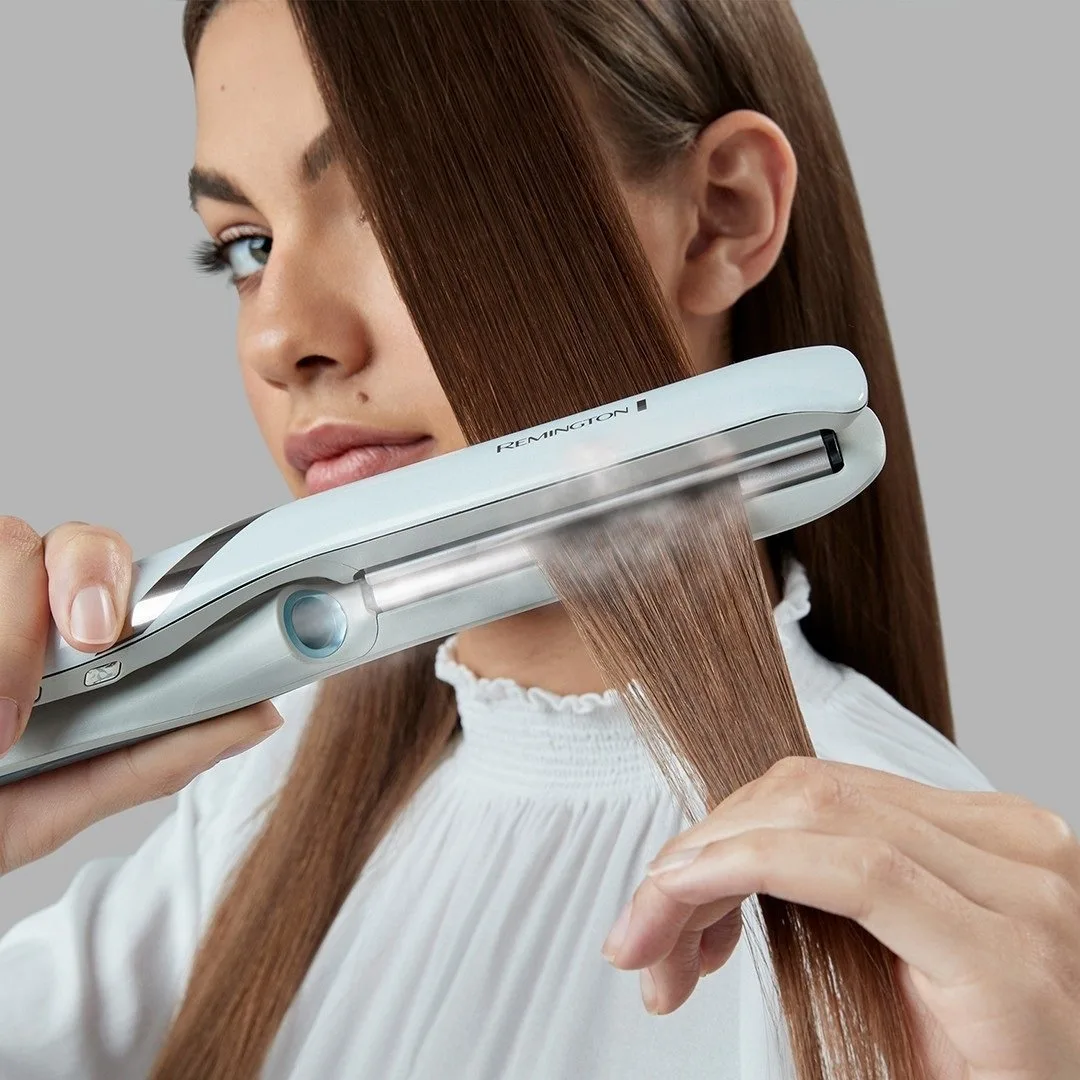 Випрямляч волосся Remington Hydraluxe Pro, 56 Вт, 5 температурних режимів (150-230°C), з дисплеєм, керамічним покриттям, білий.