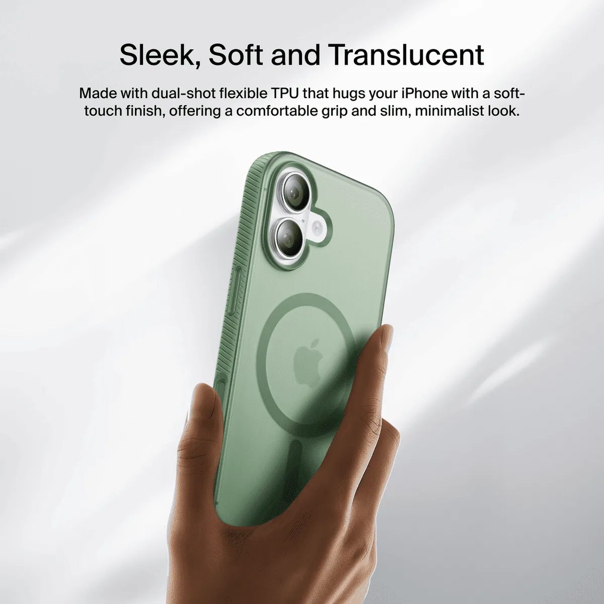 Чохол Belkin для iPhone 17, Magnetic Protective Grip, Sage