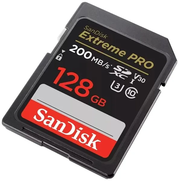 Карта пам'яті SanDisk SD 128GB UHS-I V30 200MB/s Червона