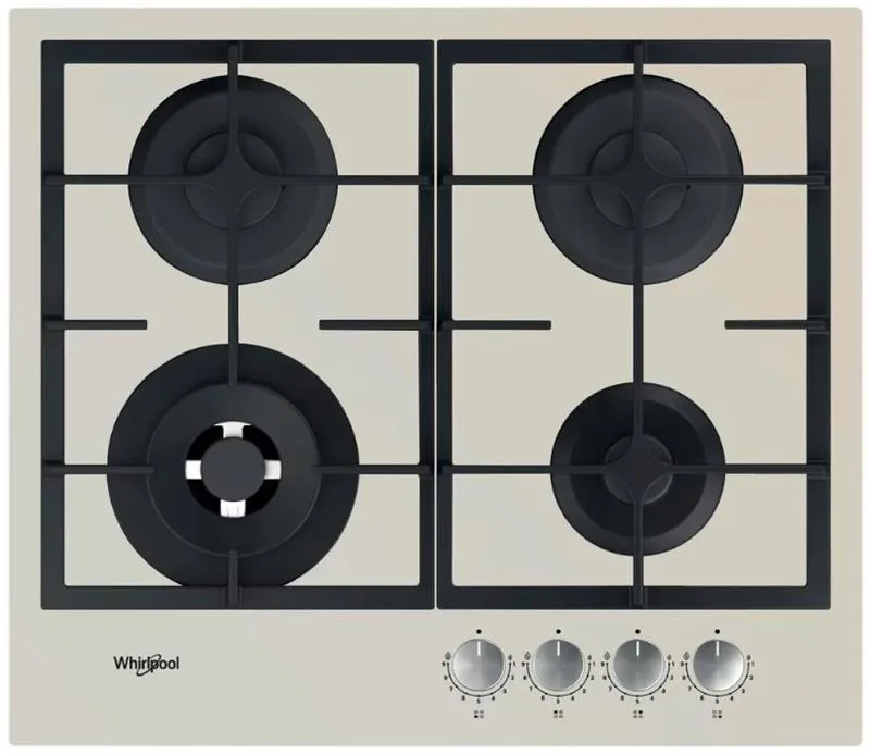 Варильна поверхня Whirlpool газова 60 см чавун бежевий