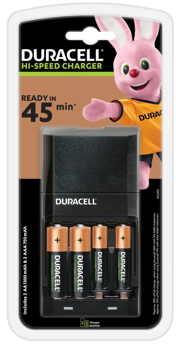 Зарядний пристрій Duracell NiMH AA AAA 4 шт Чорний