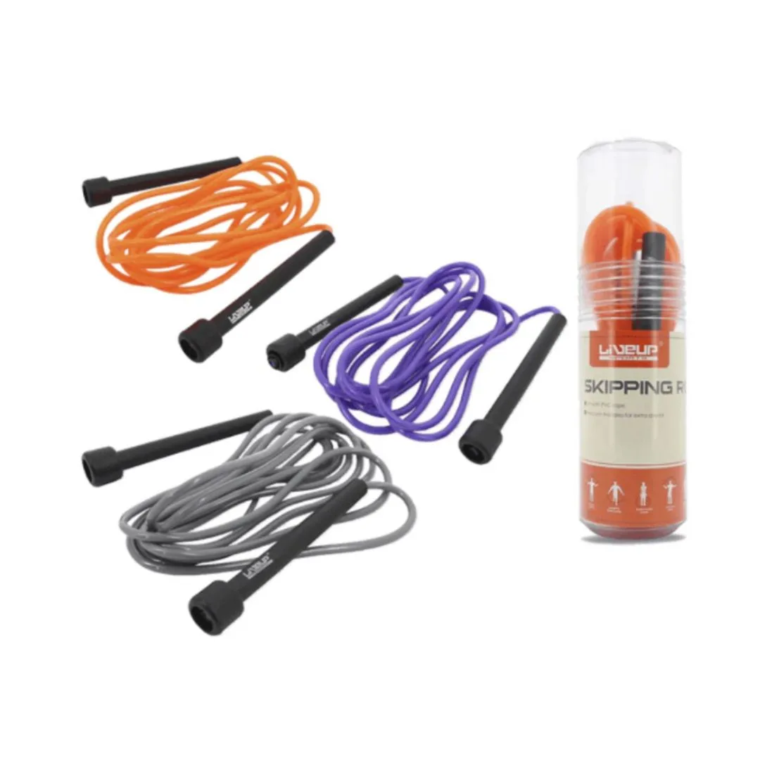Скакалка LiveUp PVC 270 см чорна помаранчева