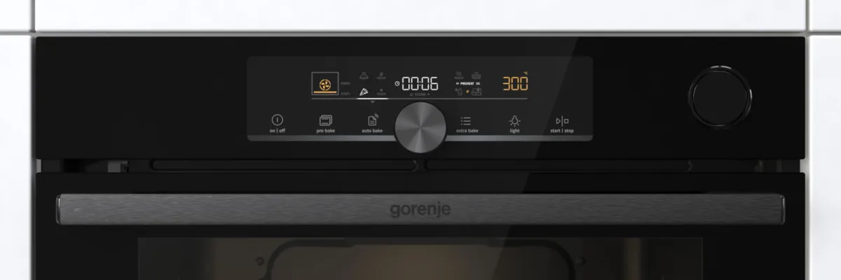 Електрична духова шафа Gorenje 77 л чорна піролітичне очищення 59,5х59,5х56,4 см