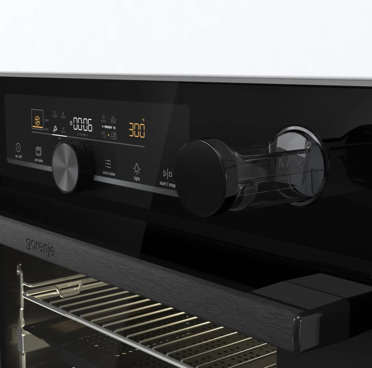 Електрична духова шафа Gorenje 77 л чорна піролітичне очищення 59,5х59,5х56,4 см