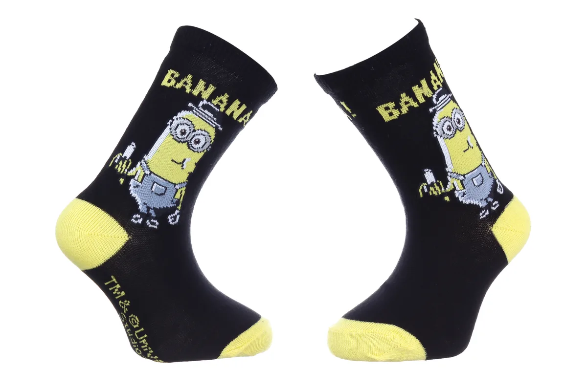 Шкарпетки MINIONS 56% бавовна 27-30 чорний