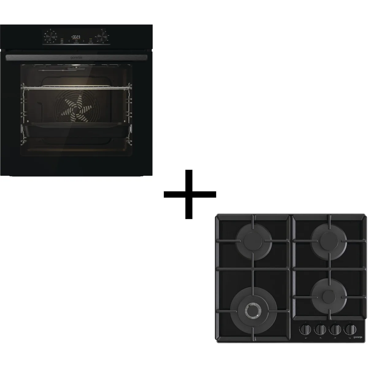 Комплект Gorenje електрична духовка газова поверхня чорна для вбудовування кухонної техніки плитка духова шафа