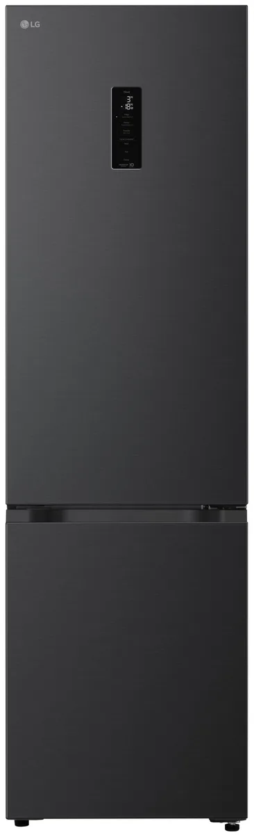 Холодильник LG чорний 203х60х68 см 375 л з нижньою морозильною камерою Total No Frost