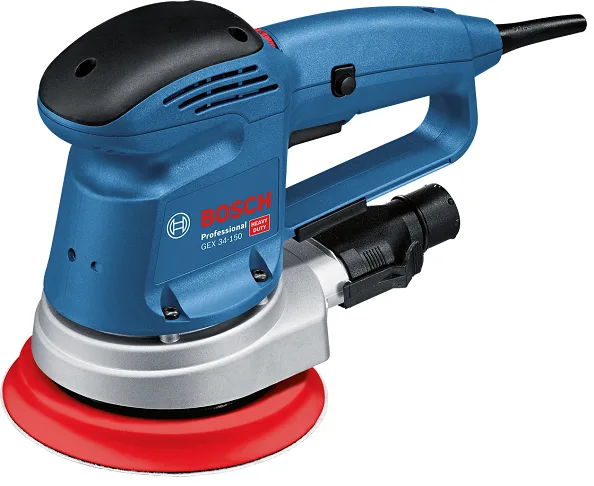 Эксцентриковая шлифмашина Bosch Professional GEX 34-151, 340 Вт, 150 мм, 12000 об/мин, вес 24 кг