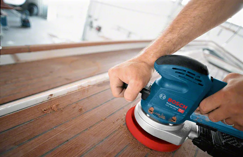 Эксцентриковая шлифмашина Bosch Professional GEX 34-151, 340 Вт, 150 мм, 12000 об/мин, вес 24 кг