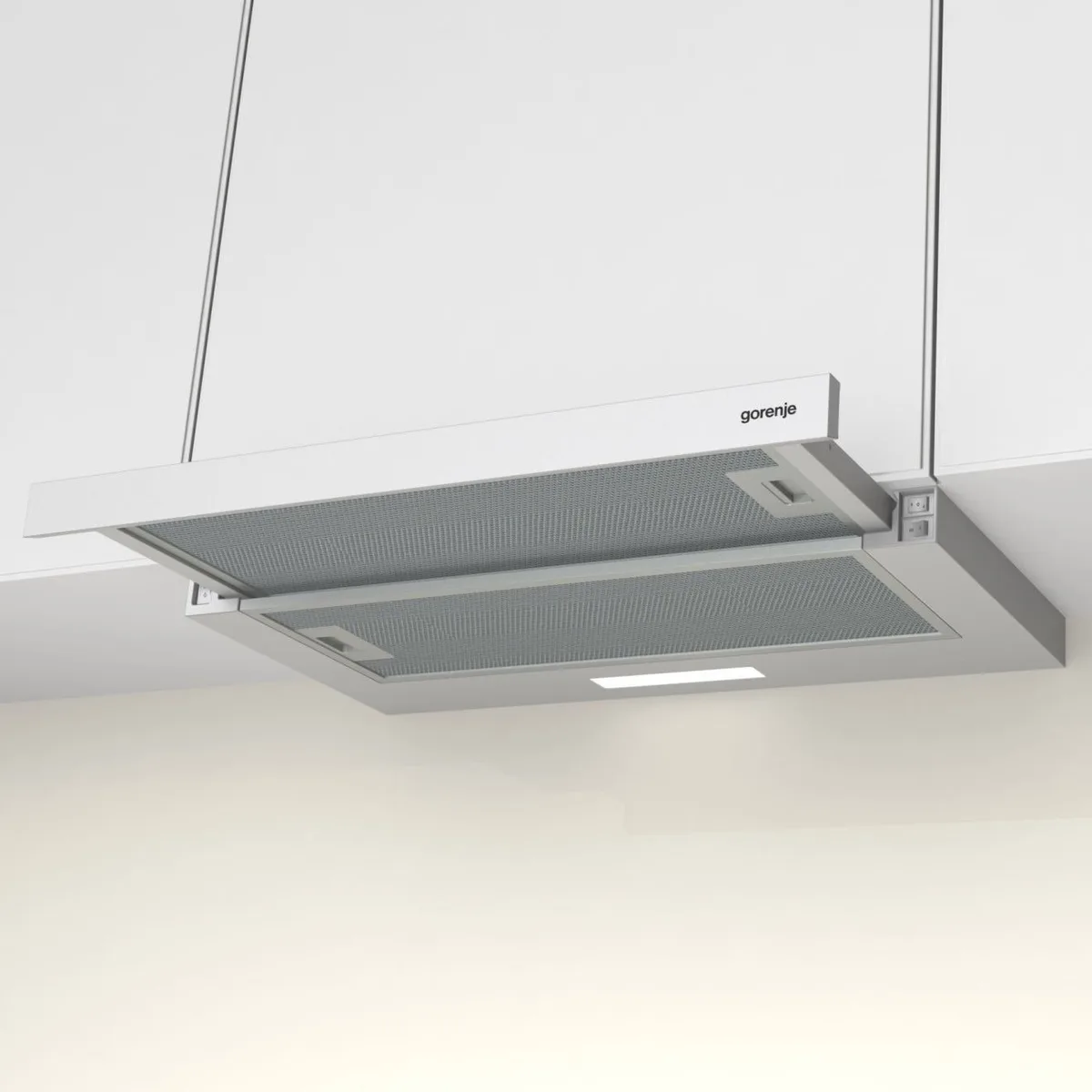 Вытяжка Gorenje телескопическая 60 см белая 350 м³/ч 110 Вт