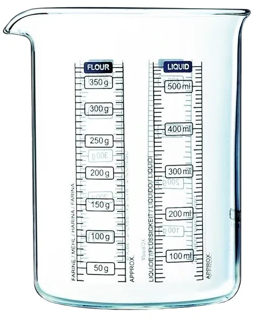 Мірний стакан Pyrex боросилікатне скло 0,5 л прозорий