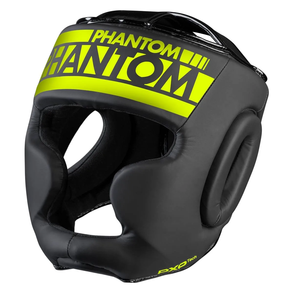 Боксерський шолом Phantom PU-шкіра універсальний чорний жовтий