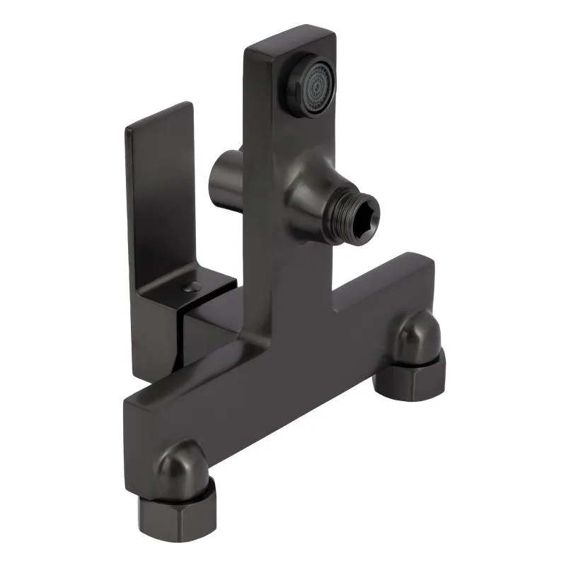 Смеситель для ванны Qtap Gemini QTGEM259GMB45684 с душевым гарнитуром латунь 181х196х107 мм Gunmetal Black PVD