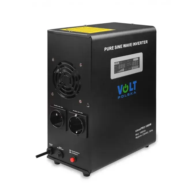 Гібридний ІБП інвертор Volt Polska 1000W 12V 230V 700W Чиста синусоїда 2 розетки