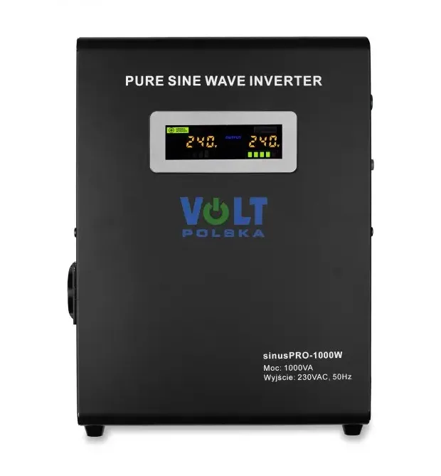 Гібридний ІБП інвертор Volt Polska 1000W 12V 230V 700W Чиста синусоїда 2 розетки