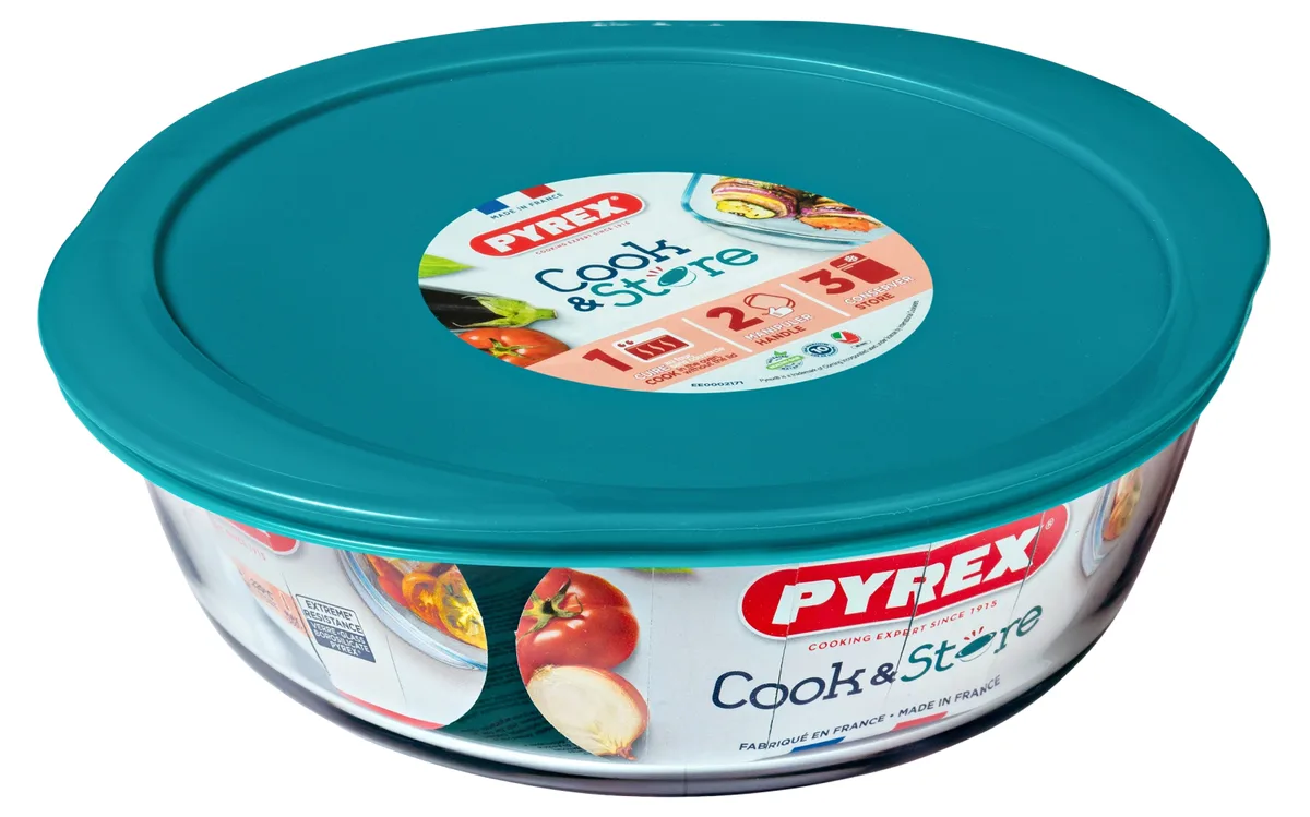Форма с крышкой Pyrex боросиликатное стекло 20х18х7 см прозрачная