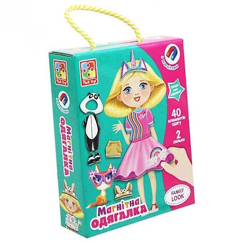 Магнітна гра Vladi Toys 40 елементів одягу з м'якого магніту для дітей