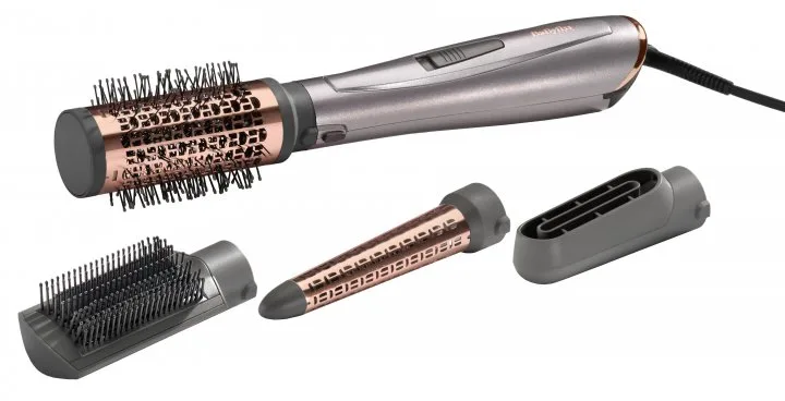 Фен-щітка BaByliss 1000 Вт іонізація холодний обдув кераміка сірий