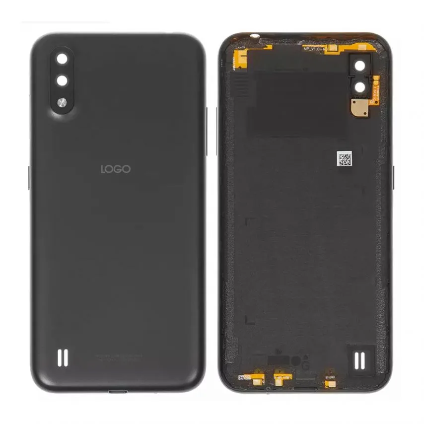 Задняя крышка Samsung черная со стеклом камеры High Quality.