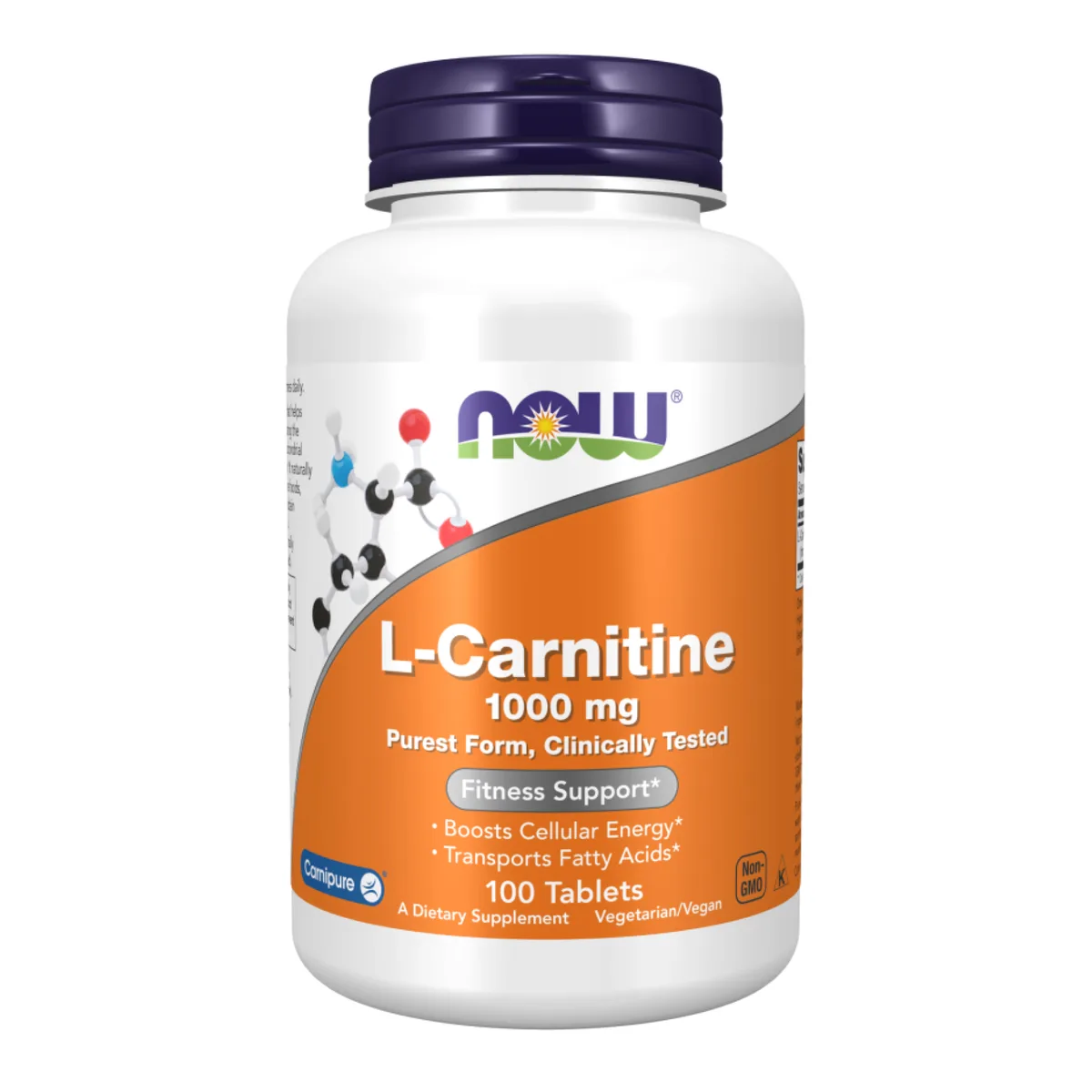 L-Carnitine 1000mg NOW Foods вегетарианские таблетки 100 шт