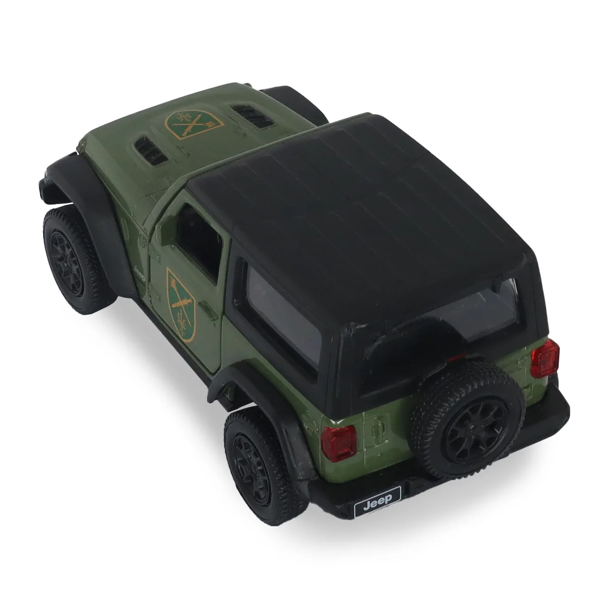 Автомодель TechnoDrive метал 12,4х5,7х5,7 см Шеврони Героїв Jeep Wrangler Rubicon