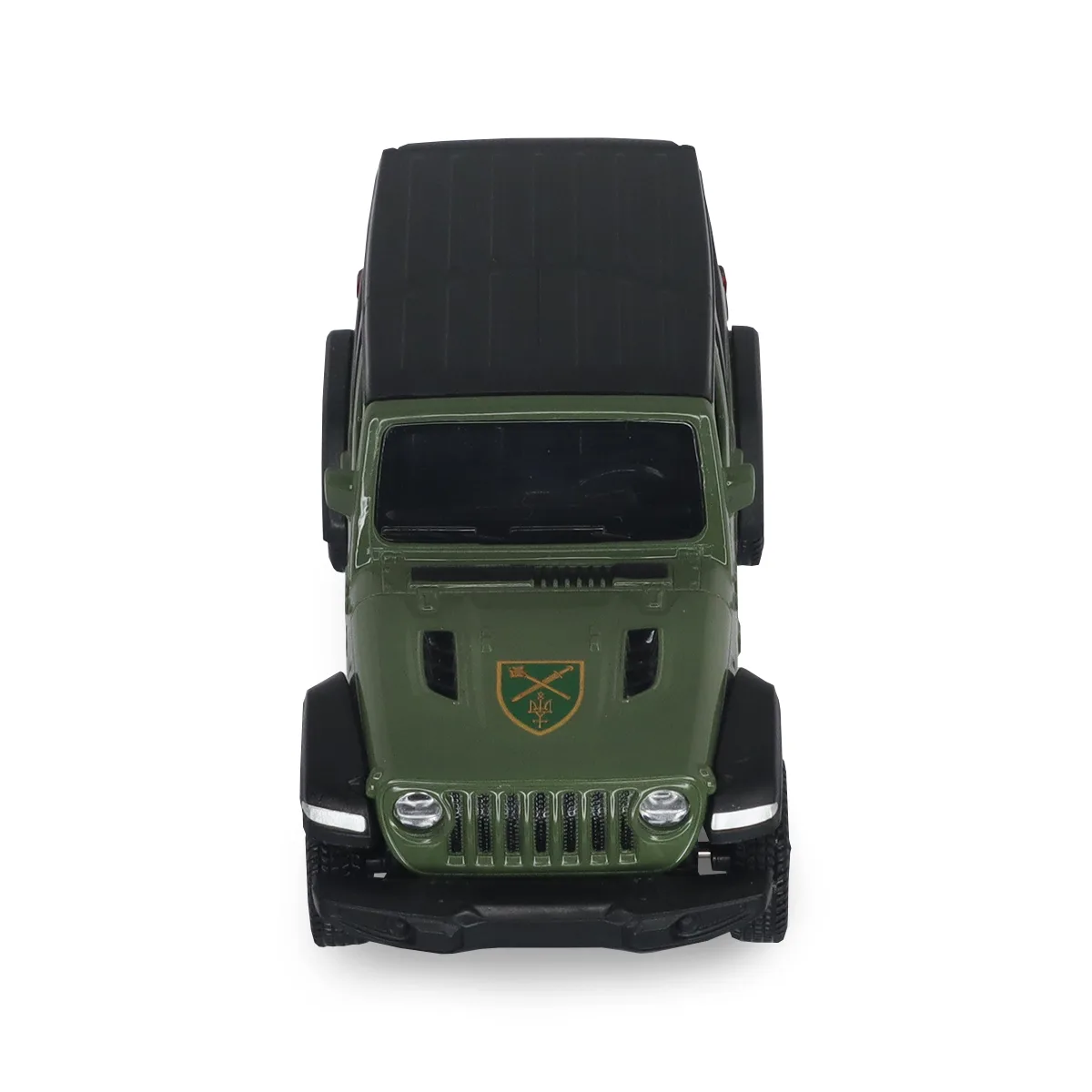 Автомодель TechnoDrive метал 12,4х5,7х5,7 см Шеврони Героїв Jeep Wrangler Rubicon