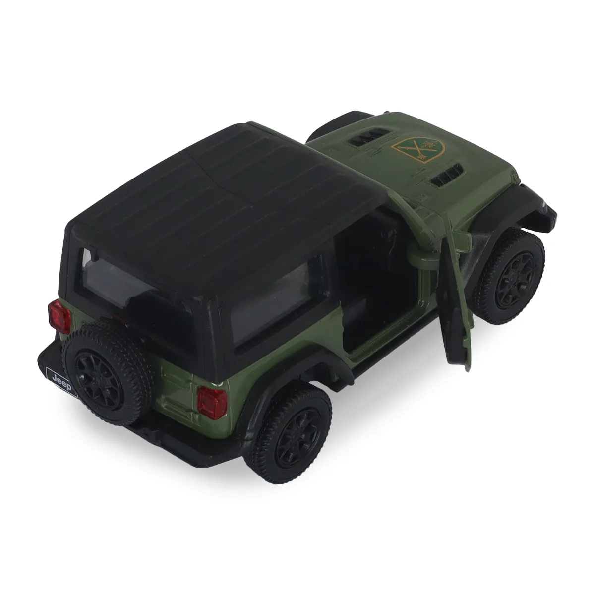 Автомодель TechnoDrive метал 12,4х5,7х5,7 см Шеврони Героїв Jeep Wrangler Rubicon