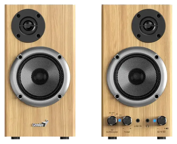 Акустика Genius Дерев'яна 110х207х124,5 мм Бежевий Bluetooth 20 Вт