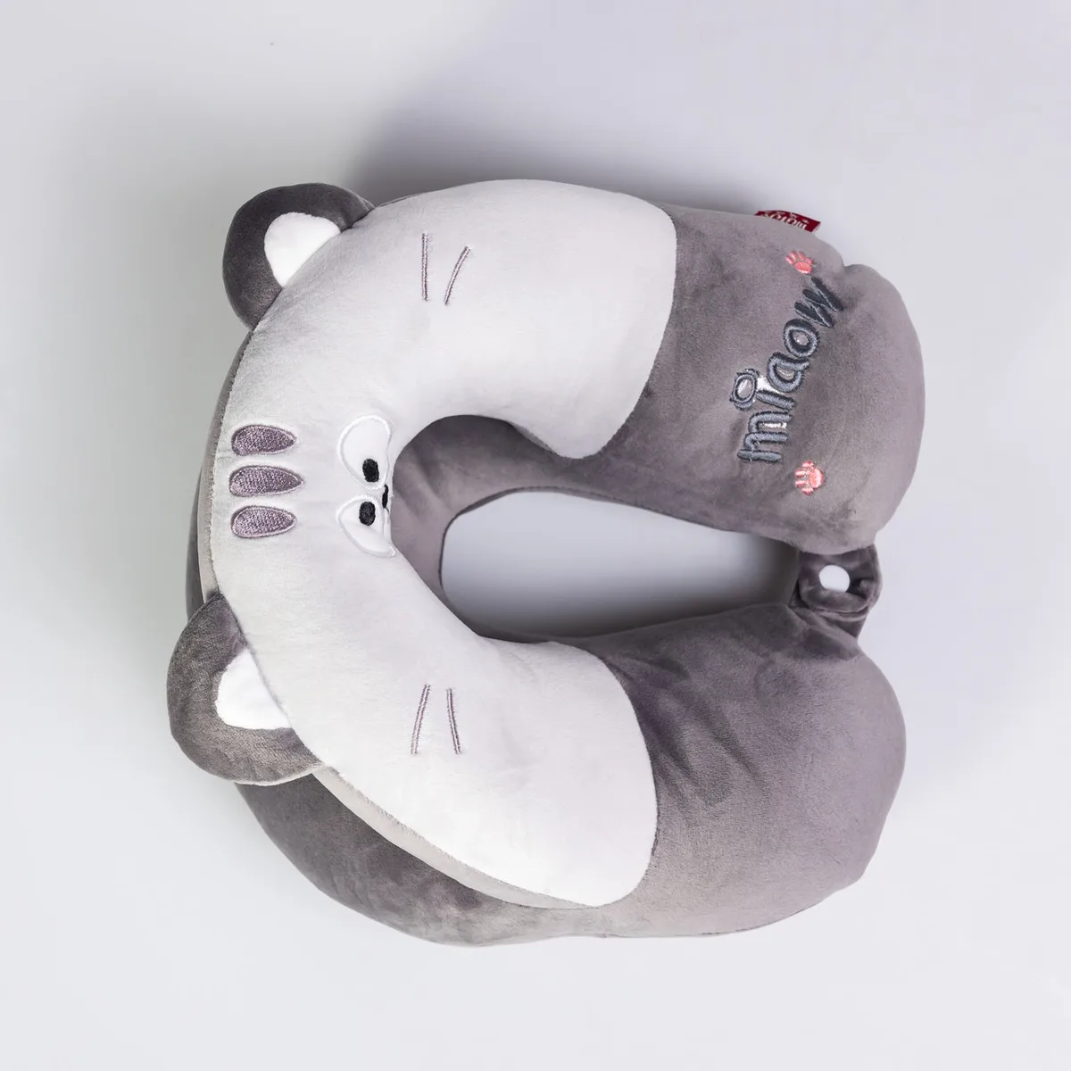 Подушка для шиї Miaow Memory Foam U-подібна 30х27х15 см Сірий