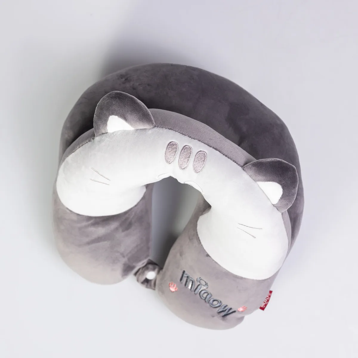 Подушка для шиї Miaow Memory Foam U-подібна 30х27х15 см Сірий
