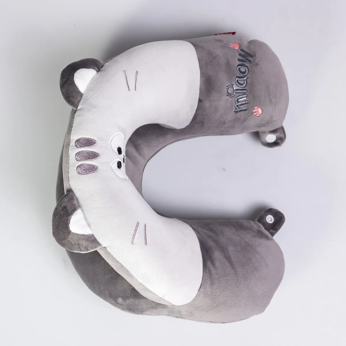 Подушка для шиї Miaow Memory Foam U-подібна 30х27х15 см Сірий