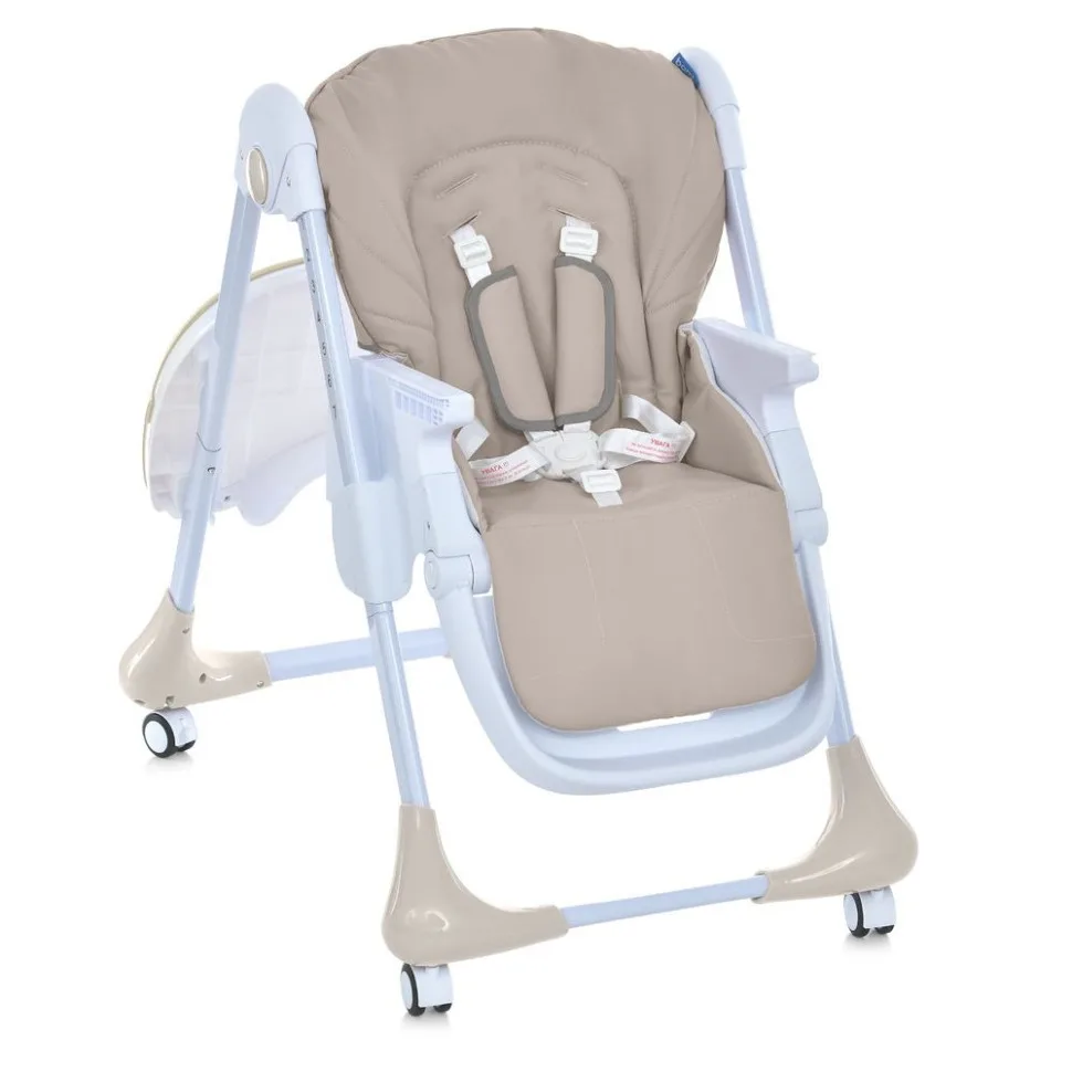 Дитячий стільчик для годування Bambi екошкіра 60х88х109 см Taupe Beige