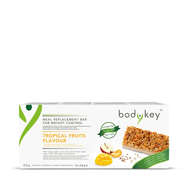 bodykey від Nutrilite™ Батончик для заміни прийомів їжі зі смаком тропічних фруктів (14 шт) Амвей
