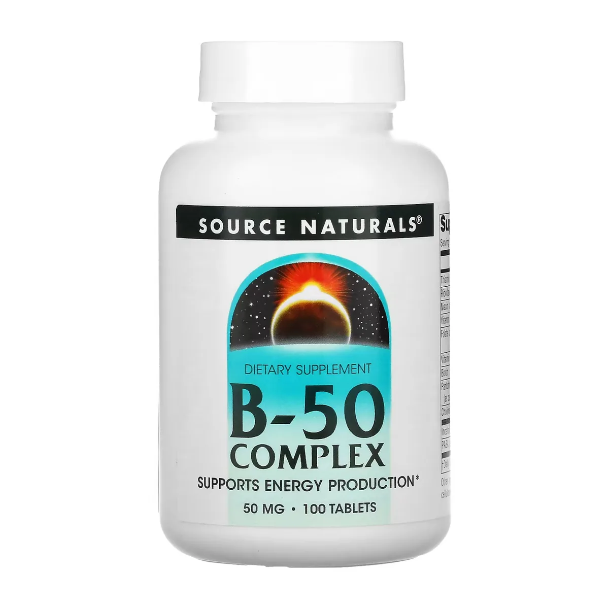 Вітаміни групи В Source Naturals Комплекс B-50 50 мг 100 таблеток
