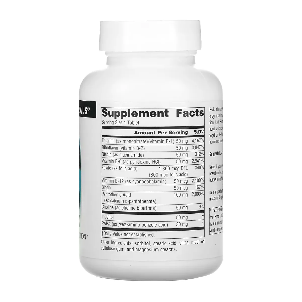 Вітаміни групи В Source Naturals Комплекс B-50 50 мг 100 таблеток