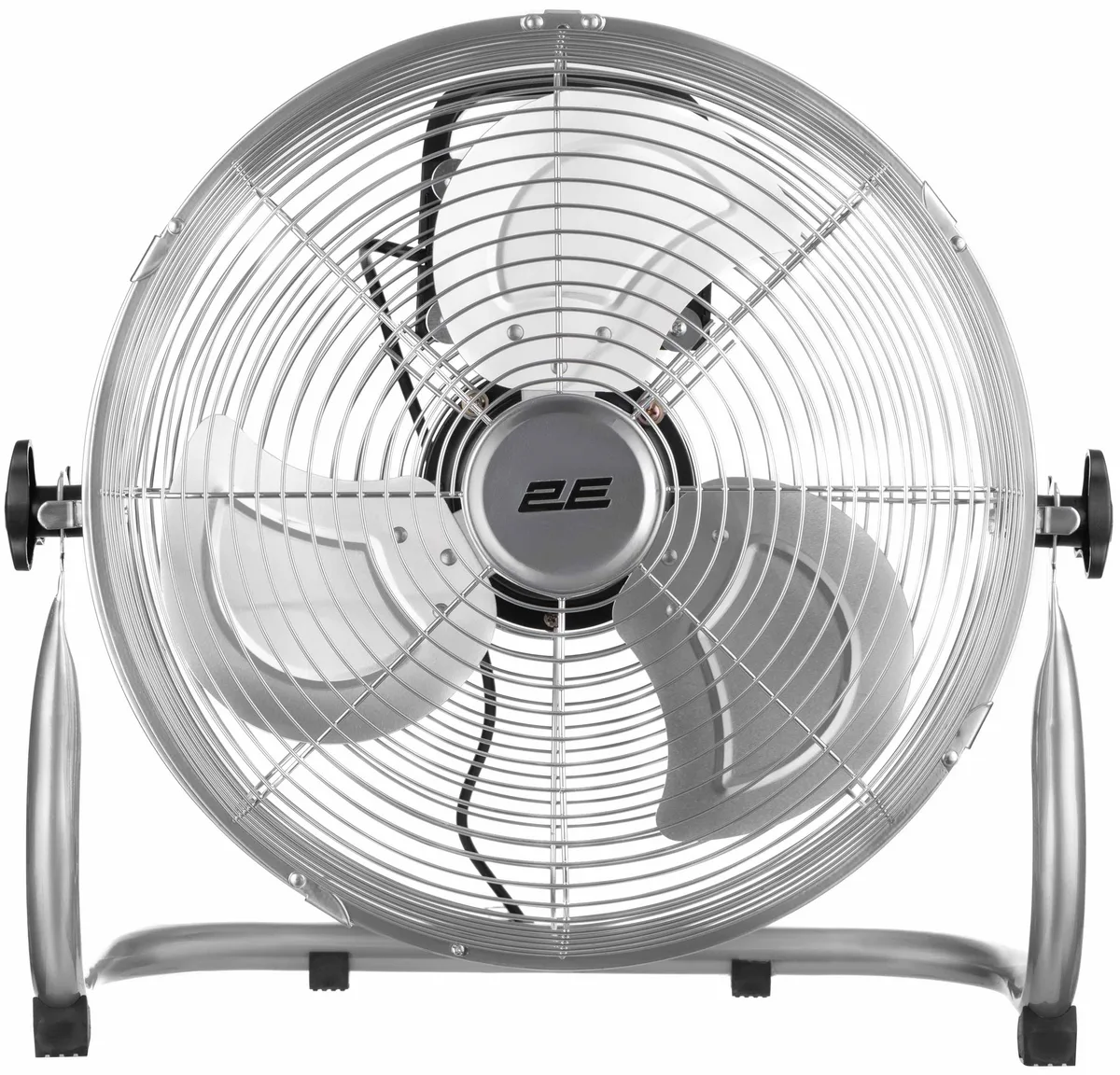 Підлоговий вентилятор 2E PowerWind 30C, професійний, діаметр 30 см, потужність 60 Вт, кнопкове керування, 100% мідний двигун, сріб
