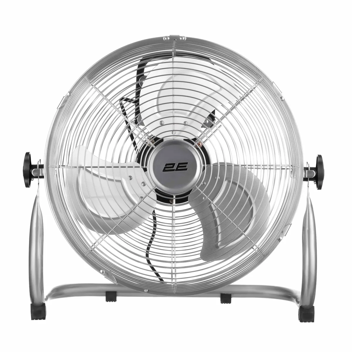 Підлоговий вентилятор 2E PowerWind 30C, професійний, діаметр 30 см, потужність 60 Вт, кнопкове керування, 100% мідний двигун, сріб