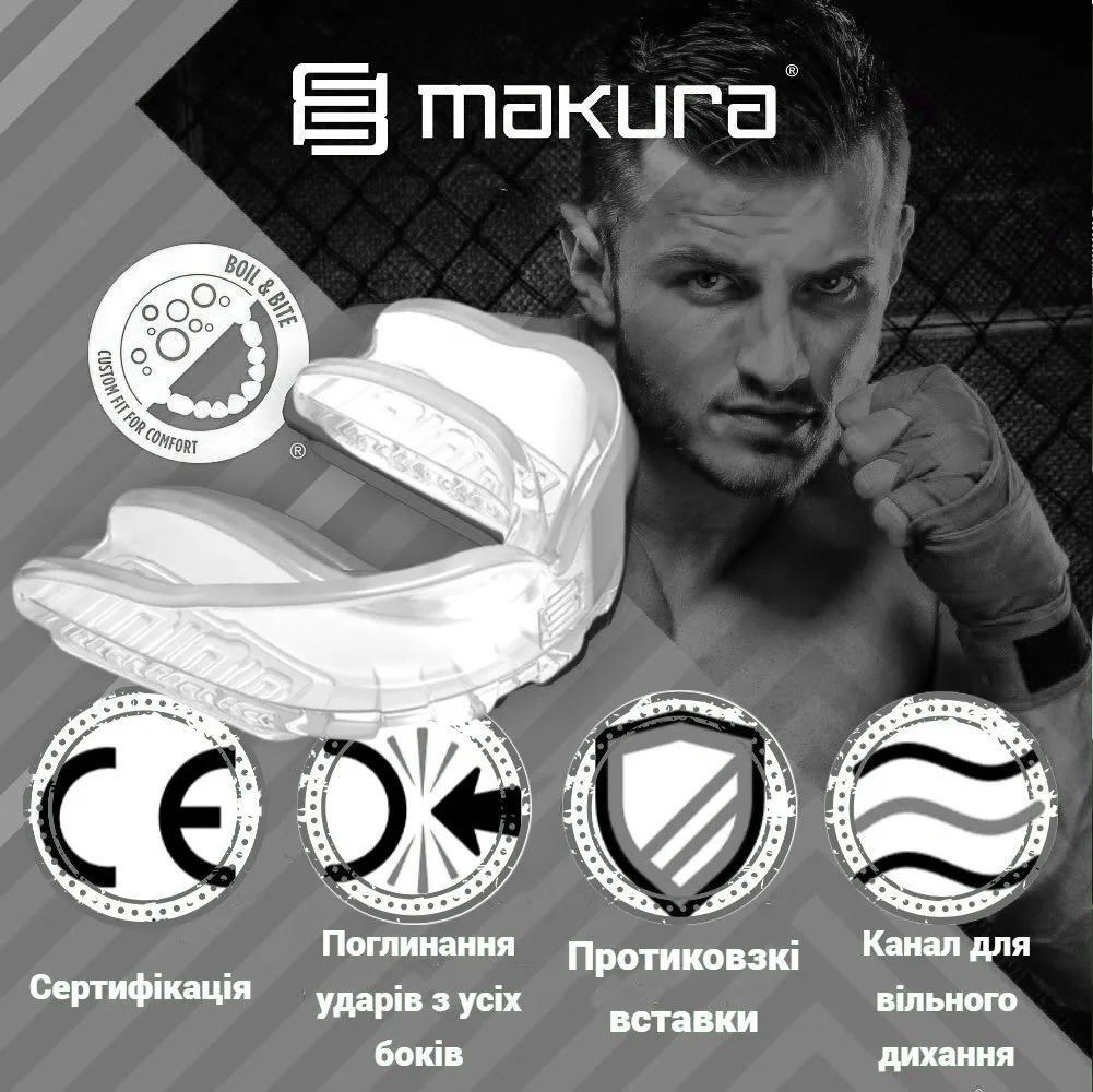 Капа MAKURA термопластик дитяча Clear до 10 років