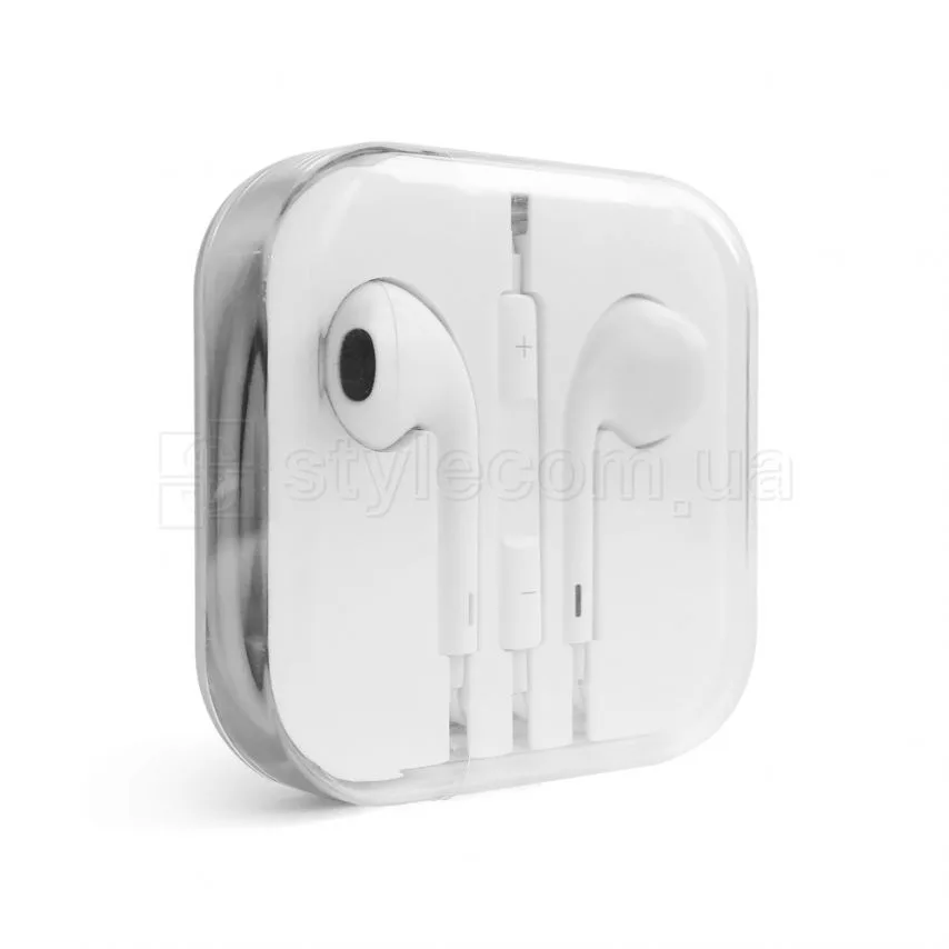 Наушники для Apple 3,5 мм силикон белый High Quality