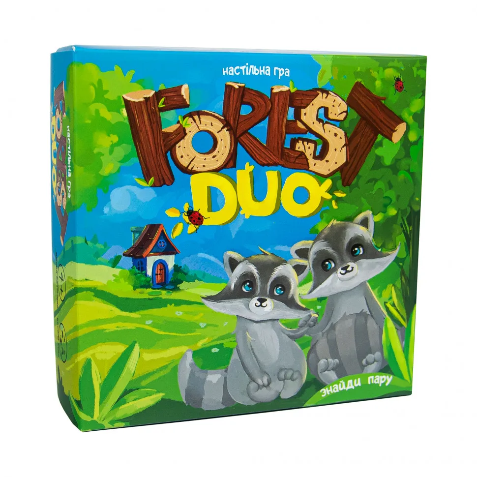 Настільна гра мемо Forest Duo 64 фішки для дітей від 4 років 19,5х19,5х6,5 см картонна
