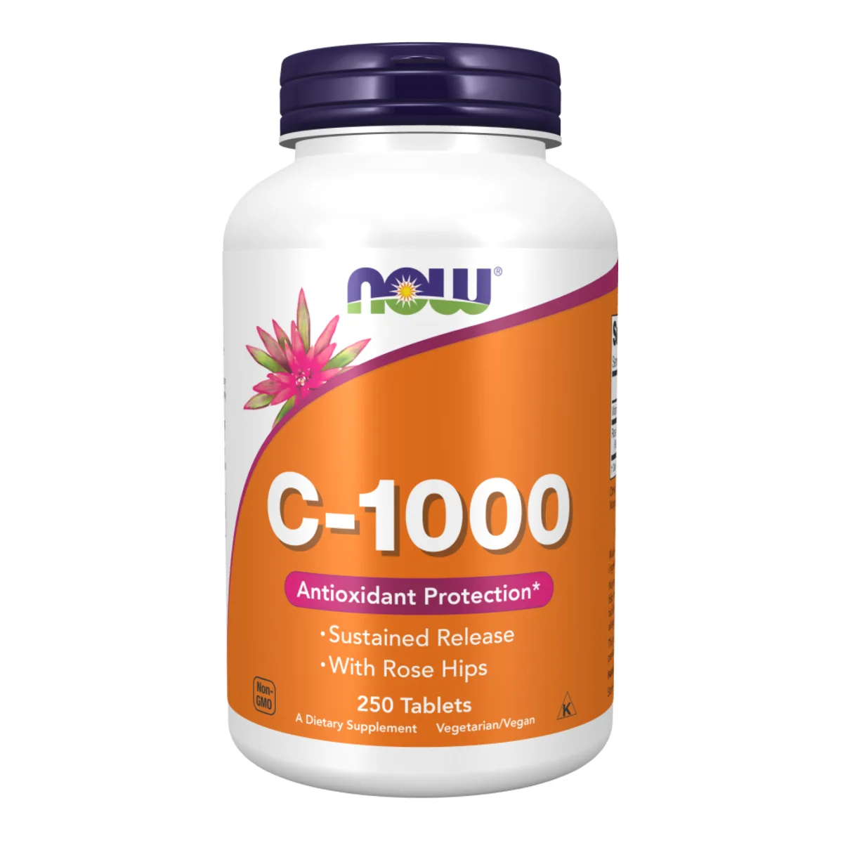 Вітамін C Now Foods 1000 мг 250 таблеток для підтримки імунної системи.