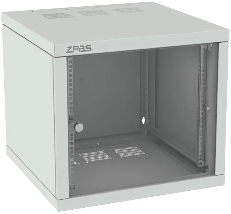Шкаф ZPAS 19", 18U, Z-BOX, с изменяемыми боковыми стенками, 600х600 мм, максимальная нагрузка 100 кг, серый.