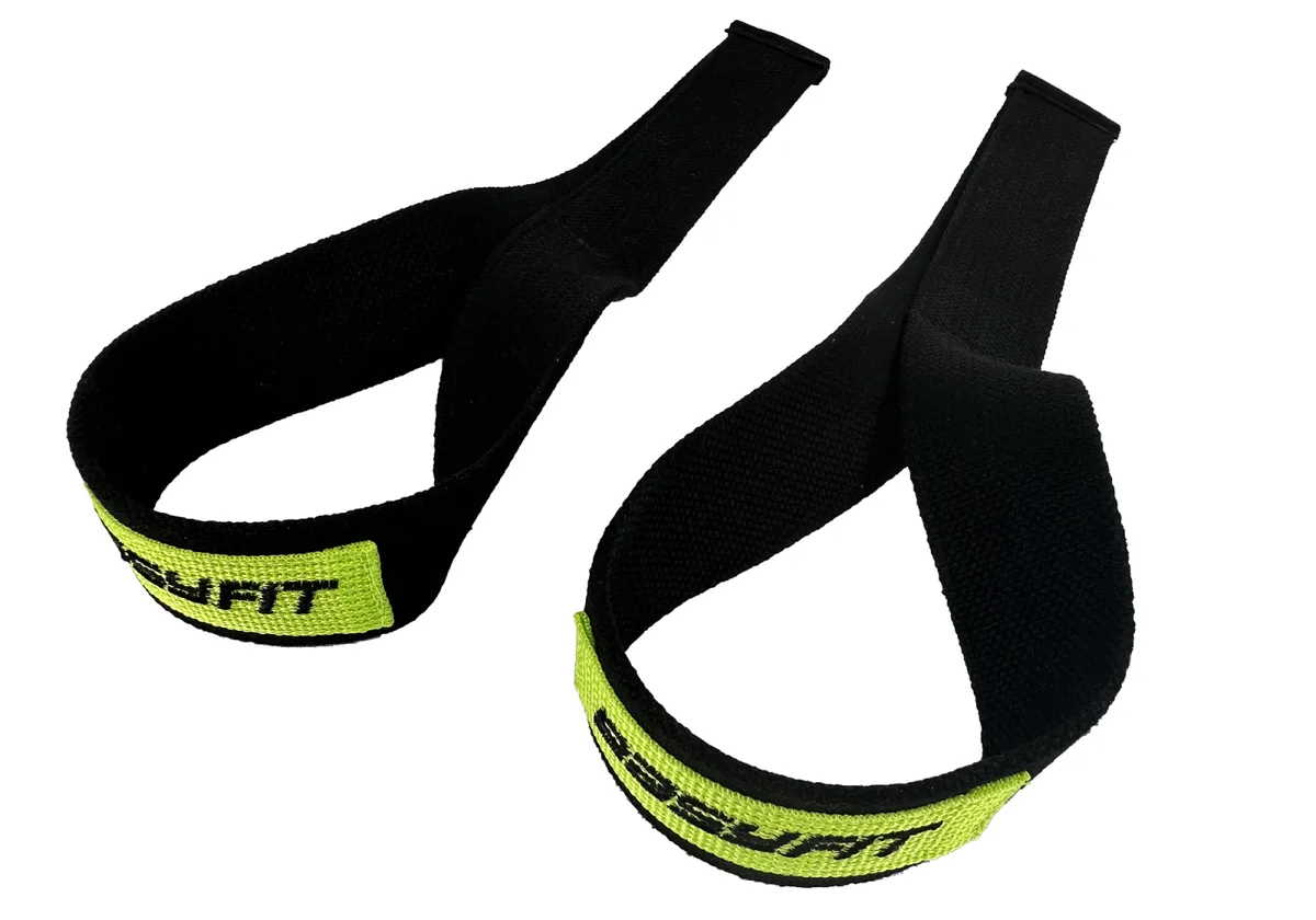 Лямки атлетичні EasyFit бавовна 69 см чорні